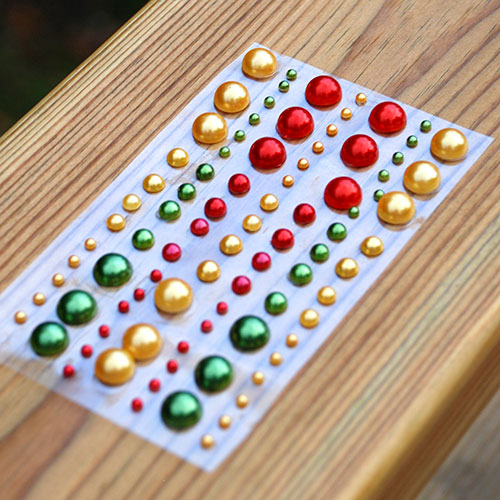 Winter Blooms Adhesive Pearls Dovecraft Christmas Colors Rhinestones