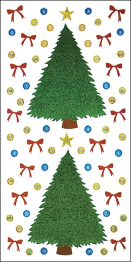 Stickers Sticko Christmas Tree 50 delar Julklistermärken