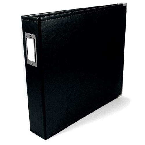 Albums Made Easy 12”x12” We R Memory Keepers Black Classic Leather Postbound Album 12 Tum