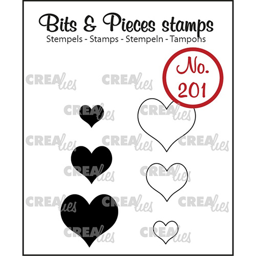 Clear Stamps Crealies - Bits & Pieces - Hearts