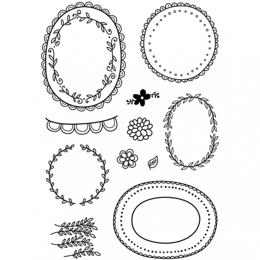 Clear Stamps Ramar av Löv 11x15,5 cm Clearstamps Silkonstämpel