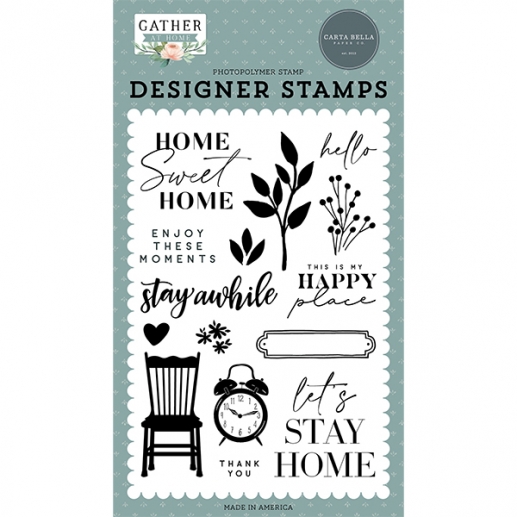 Clearstamps Carta Bella - Gather At Home - Enjoy These Moments