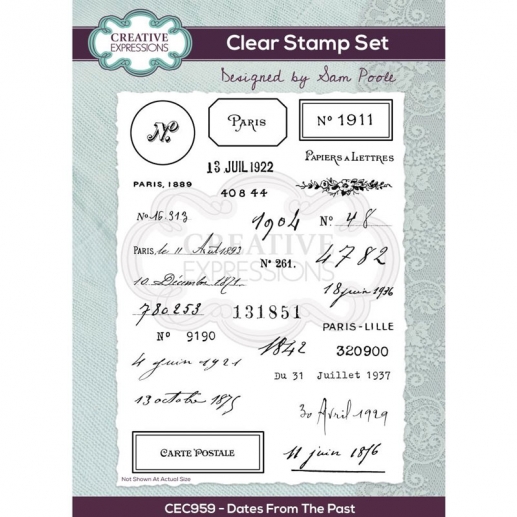 Clear Stamps Creative Expressions A5 Dates From The Past Clearstamps Silkonstämpel