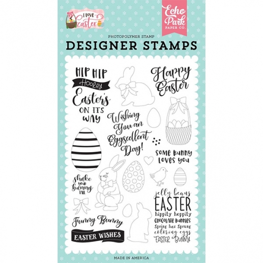 Clearstamps Echo Park - I Love Easter - Funny Bunny
