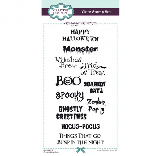 Clear Stamp Set - 11 stämplar - Creative Expressions - Ghostly Greetings