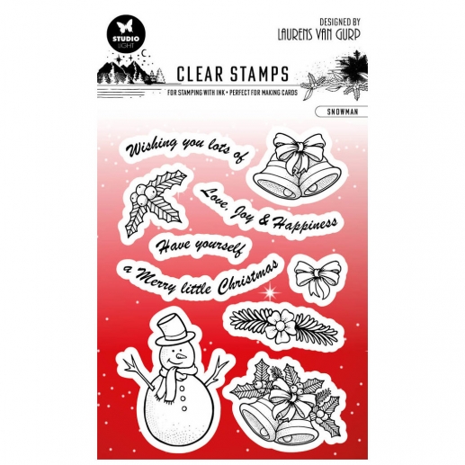 Clearstamp Studio Light A6 - Snowman - 10 stämplar