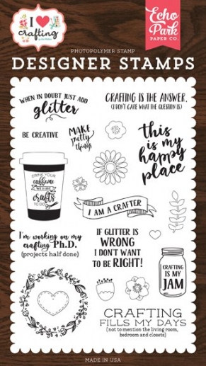 Clearstamps Echo Park - Just add Glitter - 19 st