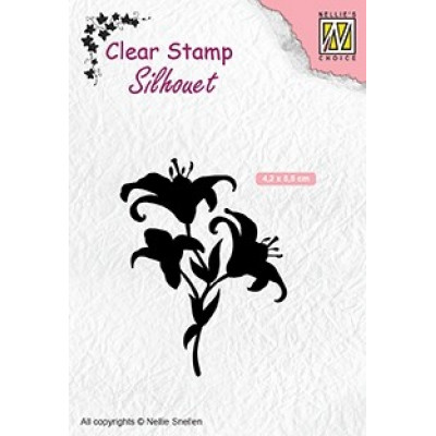 Clear Stamps Nellie Snellen Liljor Clearstamps Silkonstämpel