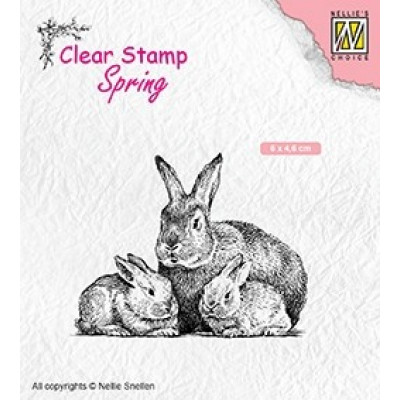 Clear Stamps Nellie Snellen - Påskhare Familj