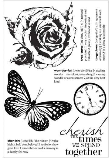 Clearstamps Kaisercraft Treasured Moments Scrapbooking Papper