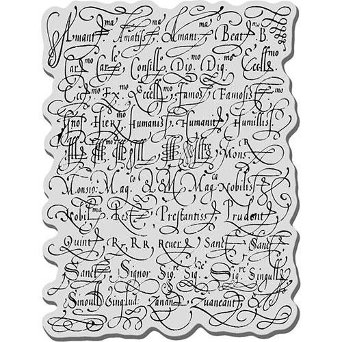 Cling Rubber Stamp Calligraphy Sampler by Stampendous Stämplar Embossing