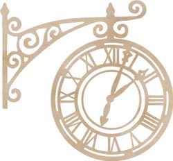 Wood Flourishes Ornate Clock Dekorationsfigur