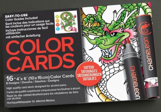 Chameleon Color Cards 10x15 Tattoo Pennor