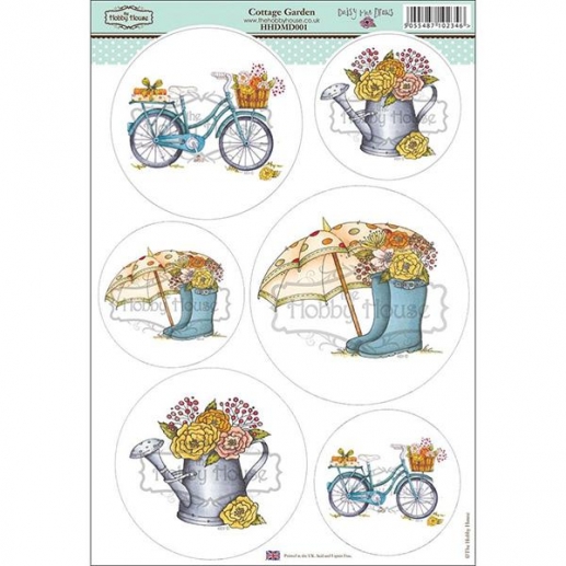 Daisy Mae Draws Topper Sheet A4 Cottage Garden Die Cuts Chipboard