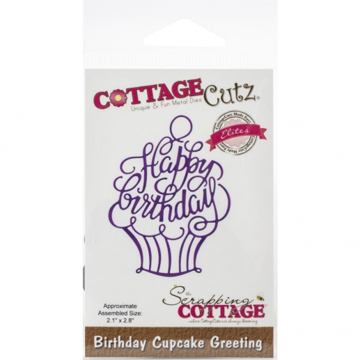 CottageCutz Dies - Birthday Cupcake Greeting