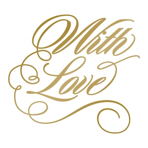 Couture Creations Anna Griffin Foil Stamp Die With Love Stansmaskin Skärmaskin Dies