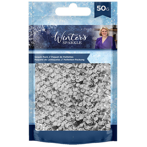 Paljetter - Winter's Sparkle - Silver Sequin - 50 g