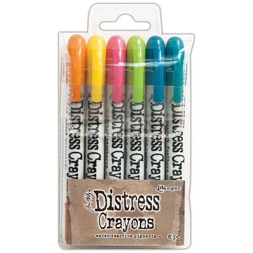 Tim Holtz Distress Crayon Set 1 Pennor till scrapbooking, pyssel och hobby