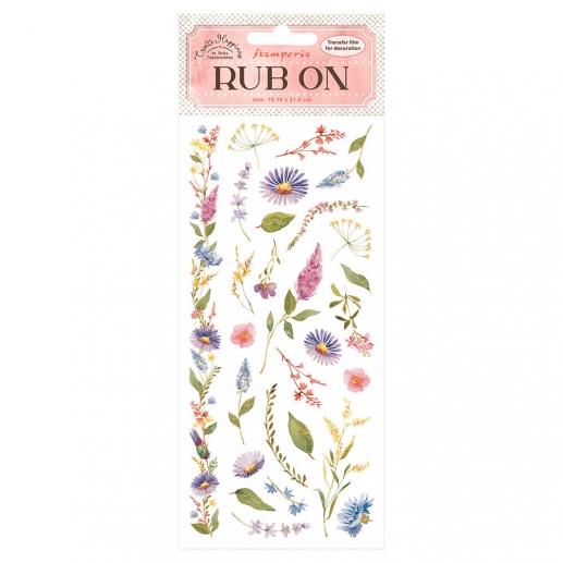 Rub-On Stamperia - Welcome Home Flowers - 10x21 cm