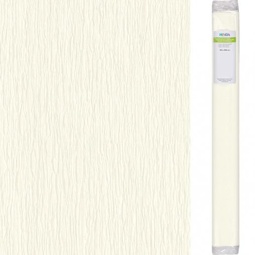 Kräppapper 50 x 250 cm - Off White - 60% Stretch
