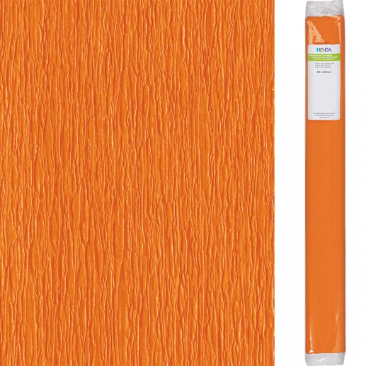Kräppapper 50 x 250 cm - Orange - 60% Stretch