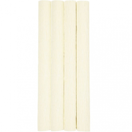 Kräppapper 25x60 cm - 4 Ark - Off White