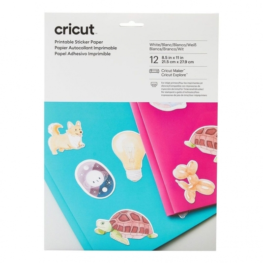 Cricut Printable Sticker Paper White 12 ark 8,5
