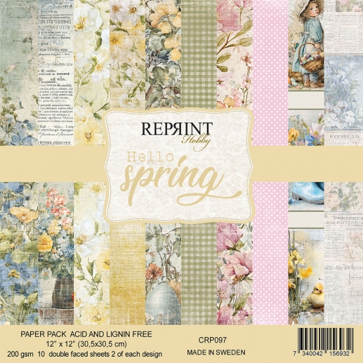 Paper Pad 12x12 - Hello Spring - Reprint