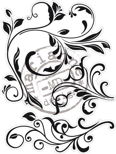 Clearstamps Swirls Marianne Design Silkonstämpel