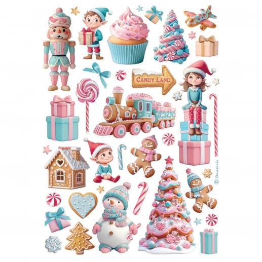 Decoupage Papper Stamperia Candy Christmas