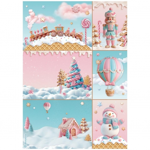 Decoupage Papper Stamperia Candy Christmas