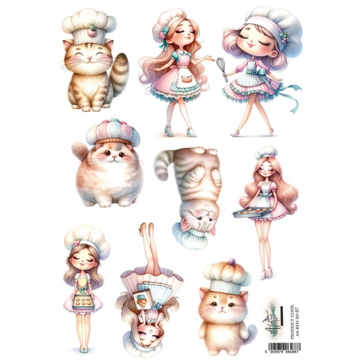 Decoupage Papper Alchemy of Art - Kitchen Cat