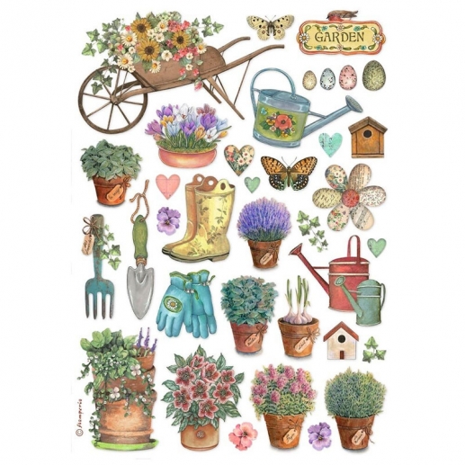 Decoupage Papper Stamperia - Garden Tools