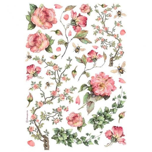 Decoupage Papper Stamperia - Roses and Ivy
