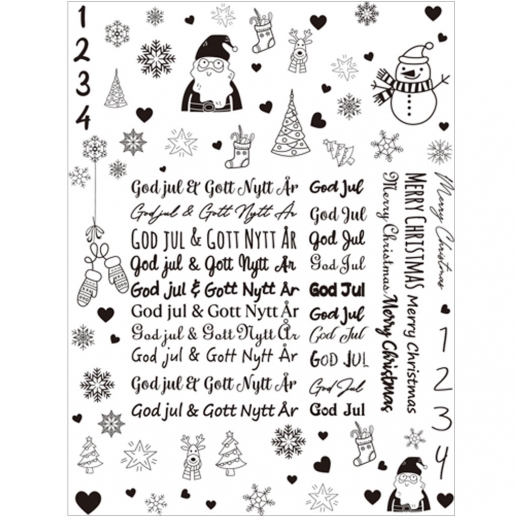 Dekaler För Ljus - Julmotiv - God Jul