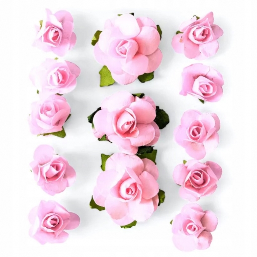 Pappersrosor 20-35 mm - Rosa - 13 st