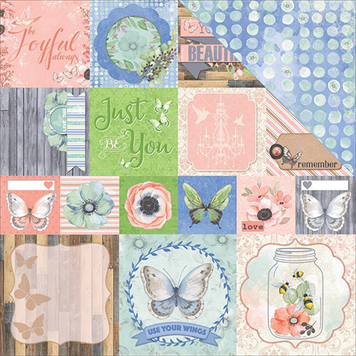 Papper Bo Bunny Butterfly Kisses Delight Scrapbooking