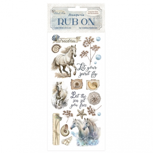 Rub Ons - Silent Sea Horses - Stamperia