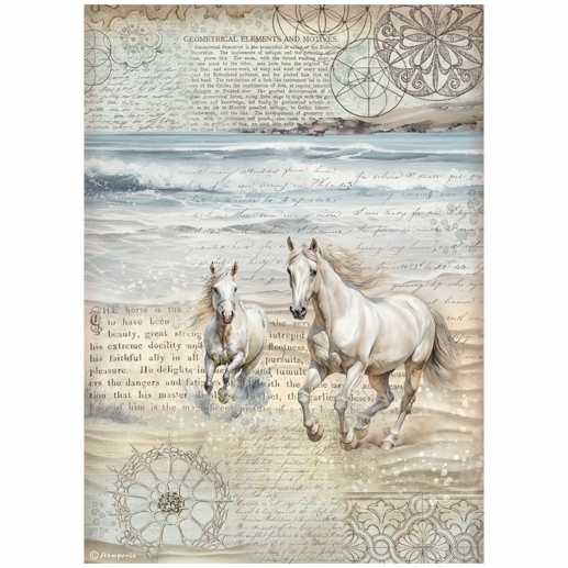 Decoupage Papper Stamperia - Silent Sea Hav Strand Ocean
