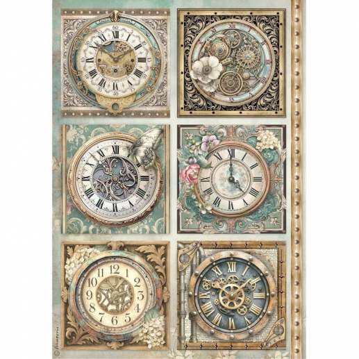 Decoupage Papper Stamperia - Gardens of Time - Clocks