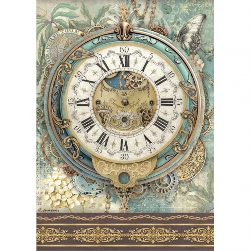 Decoupage Papper Stamperia - Gardens of Time - Big Clock
