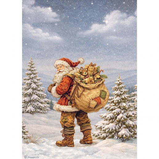 Decoupage Papper Stamperia - Silent Night Santa