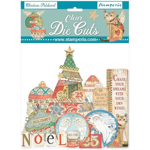 Die Cuts Clear Stamperia - Christmas Patchwork - 51 st