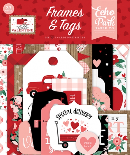 Die Cuts Echo Park - Hello Valentine - Frames & Tags