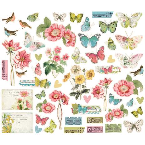 Die Cuts Simple Stories - Simple Vintage Botanicals - 53 Delar
