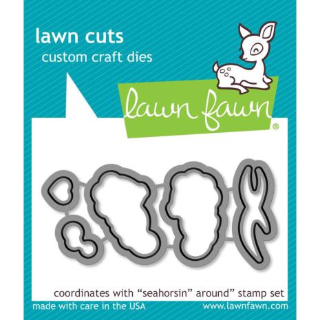 Die Lawn Fawn Seahorsin Around Stämplar till scrapbooking, pyssel och hobby