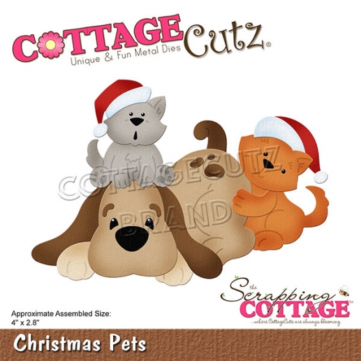 Dies Cottage Cutz Christmas Pets till scrapbooking, pyssel och hobby