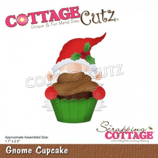 Dies Cottage Cutz Gnome Cupcake Jul stans