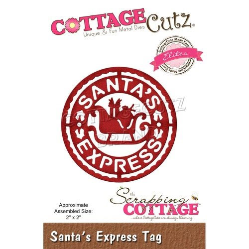 Dies Cottage Cutz Santas Express Tag Jul stans