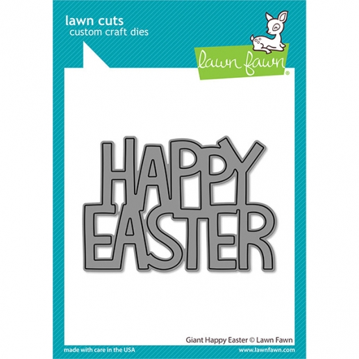 Dies Lawn Fawn Giant Happy Easter Stämplar